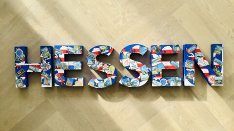 Kleine Hessen-Buchstaben der Otfried Preussler Schule Bad Soden am Taunus