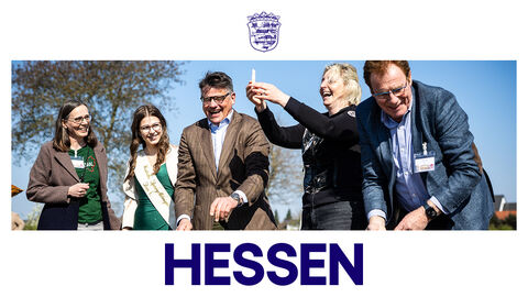 Neues Hessen Design - Ministerpräsident Boris Rhein bei der Spargelernte